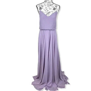 Jenny Yoo Collection v-neck maxi dress - size 8